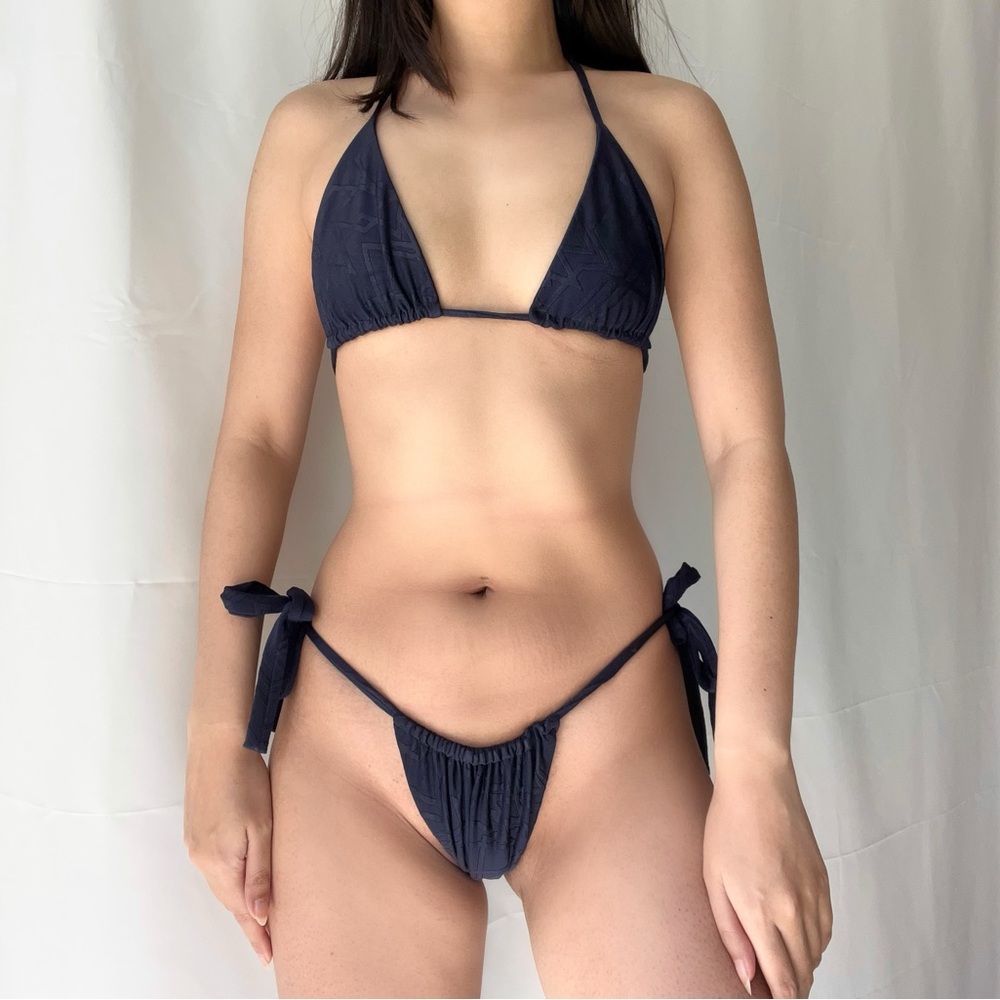 Solkissed Navy Triangle Bikini Set